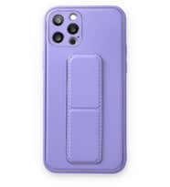 Pilelistore   iPhone 12 Pro Kılıf Coco Deri Standlı Kapak - Koyu Lila