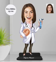 Kişiye Özel KKB Doktoru Kadın Ahşap Eco Biblo -1