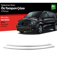 Mercedes Vito Uyumlu W447 Krom Ön Tampon Çıtası 2 Parça. 2014 Üzeri Panelvan