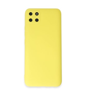 Realme C11 Kılıf Nano İçi Kadife Silikon - Sarı