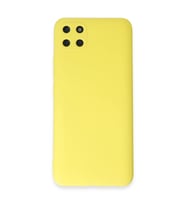 Realme C11 Kılıf Nano İçi Kadife Silikon - Sarı