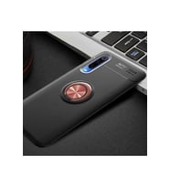 Samsung Galaxy A70 Uyumlu Kılıf Zore Ravel Silikon Kapak (Siyah-Rose Gold)