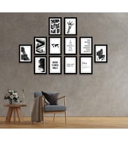 12 Parça Çerçeve Görünümlü Mdf Tablo (ahşap Çerçeveli Görünümlü) TG12SET12WALL1