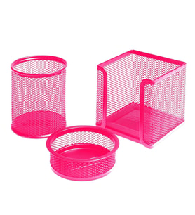 Bigpoint Metal Perfore 3'lü Set Pembe