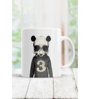 Beyaz Panda Skull Kupa Bardak
