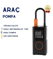 Mini Taşınabilir Kompresör ve LED Aydınlatmalı Araç Oto Pompa