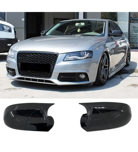 Audi A4 B8 Batman Yarasa Ayna Kapağı Parlak Siyah ABS 2009 2010 2011 2012 2013 2014