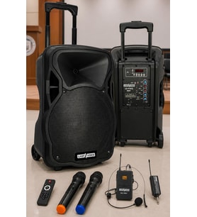 Lastvoice LS-P1912EX Portatif Taşınabilir 3 Mikrofonlu Seyyar Ses Sistemi 12 İNÇ 800 WATT