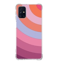 Samsung Galaxy M31s  Köşe Korumalı Antişok Kapak Renk Cümbüşü Tasarımlı  Silikon Kılıf (Şeffaf)