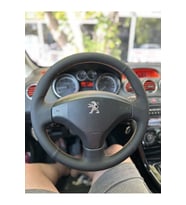 Peugeot 308 2011 Araca Özel Direksiyon Kılıfı (NOKTA DÜZ TURUNCU İP)