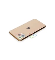 iPhone 11 Pro Renkli Kamera Lens Koruma Cam - Mavi-Yeşil