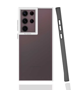 Samsung Galaxy S22 Ultra Kılıf Koruyucu Mat Mima Kapak (Siyah)