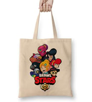 Brawl Stars Yıldızları 02 Bez Çanta Uzun Saplı