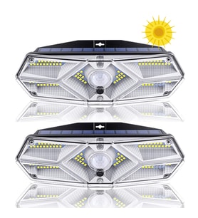 Greentech Güneş Enerjili Hareket Sensörlü, 6 Taraflı 104 Led Aydınlatma / GT-SL13-2 Adet