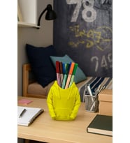 HOODİE Pencil Case Dekor Obje Ve Aksesuar Genç Odası Sweatshirt Organizer Kalemlik (Sarı)