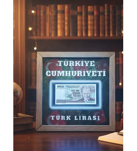 Orjinal Koleksiyon Paralı 30X30 Dekoratif Çerçeveli Hediyelik Koleksiyonlu Paralı Tablo.