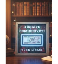 Orjinal Koleksiyon Paralı 30X30 Dekoratif Çerçeveli Hediyelik Koleksiyonlu Paralı Tablo.