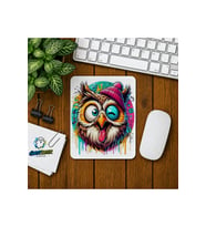 Baykuş Baskılı Oyuncu Mousepad 027