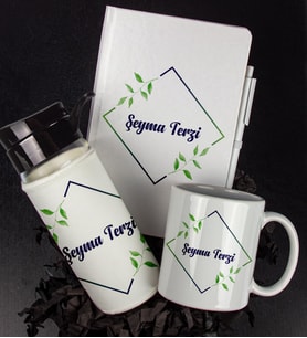 Kişiye Özel Tasarım Defter Kalem Matara Ve Kupa Hediye Seti 104815