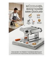 Profesyonel Erişte Makarna Makinesi - 7 Ayarlı Çelik Hamur Açma Spagetti Makinası 723137