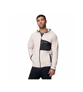 Columbia Fast Trek Overlay Hooded Full Zip Erkek Outdoor Polar Ceket 2135701278 Bej