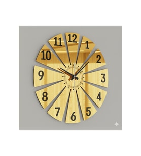 VERTEX MODEL DUVAR SAAT DEKORASYON 45 cm GOLD RENK