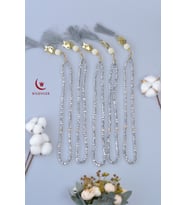 Hediyelik Mevlitlik Kristal Tesbih 99'lu Lale İmameli 5 Adet (Gri)