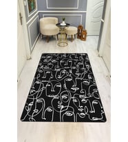 Modern Desenli Dijital Baskı Kaymaz Taban Halı H1125