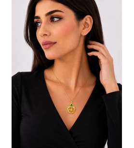 Altın Tuğra Model Kolye Uçlu Zincir