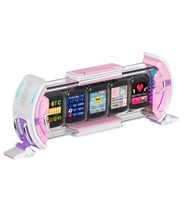 Divoom TimesGate 5 Ekranlı Rgb Işıklı Akıllı Dijital Saat Youtuber ve Oyuncu Dekor Resim Çerçevesi Pembe