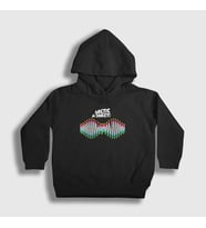 Presmono Unisex Çocuk Siyah Wave Arctic Monkeys Kapüşonlu Sweatshirt 294457tt