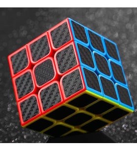 QY 3x3x3 Karbon Zeka Küpü Orjinal Lisanlı Hızlı Neon Zeka Küpü