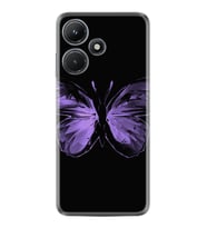 Infınix Hot 30i Kılıf Resimli Desenli Silikon Platinium Series Black Butterfly 1879