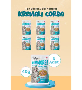 Reflex Plus Mmore Ton Balıklı Ve Bal Kabaklı Kremalı Kedi Çorbası 40 Gr*6lı SET