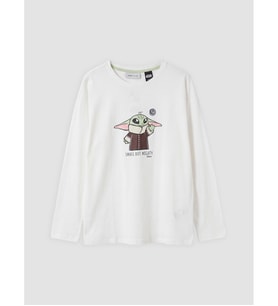 LCW Young Ekru The Mandalorian Baskılı Kadın Pijama Üstü
