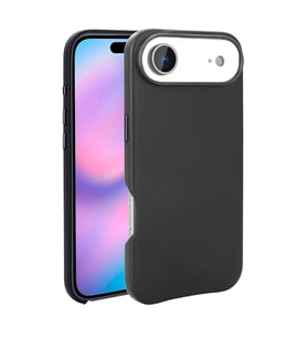 Apple iPhone 17 Air Uyumlu Kılıf M-safe Şarj Özellikli PU Deri Görünümlü Zore Kupra Kapak (Siyah)