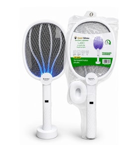 Gs-3602 Şarjlı Led Sivrisinek Öldürücü Raket Standlı Çift Kullanımlı Lityum Pilli