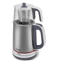 Homend Royaltea 1751H Cam Demlikli Inox Beyaz Çay Makinesi