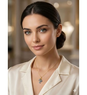 925 Ayar Salkım Damla Doğum Taşlı Kolye.rose.gold.rodaj Damla