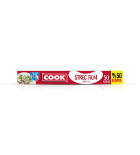 Cook Streç Film 30 cm x 50 mt Akıllı Kesme Sistemli