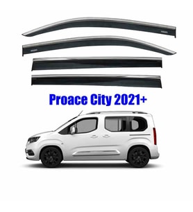 Toyota Proace City Kromlu Cam Rüzgarlığı Niken 2021+ sonrası uyumlu (Beyaz)