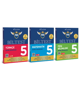 BİLFEN YAYINCILIK 5.SINIF BİLTEST PRO TÜRKÇE+MATEMATİK+FEN BİLİMLERİ SORU BANKASI SETİ