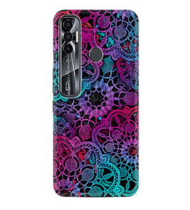 Tecno Spark 6 6 Go 8C 8 Pro 7 7 Spark 9 Pro Kılıf Desemli Silikon Colurful Mandala 1667