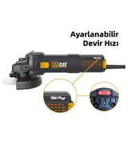CAT DX3065 1400Watt 125mm Devir Ayarlı Profesyonel Avuç Taşlama