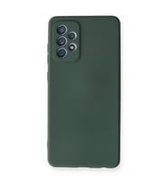 Galaxy A72 Kılıf Nano Içi Kadife Silikon - Koyu Yeşil