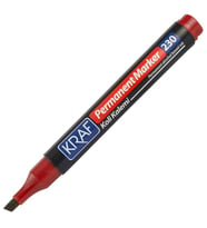KRAF 230 PERMANENT MARKER KESİK UÇ - KIRMIZI