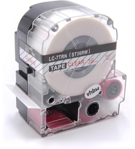 Tonersepeti Epson LC-7TRN Clear Üzeri Kırmızı 36MM 9Metre Muadil Etiket