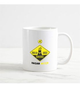 Nükleer Enerji Mühendisi Kupa Bardak (1. Tasarım) (Beyaz)