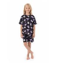 Kız Çocuk %100 Pamuk Ve Şortlu Pijama Takımı 8-13 Yaş 12721IS MODANINO