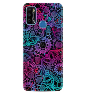 Infınıx Hot 9 Kılıf Silikon Desen Özel Seri Colurful Mandala 1667